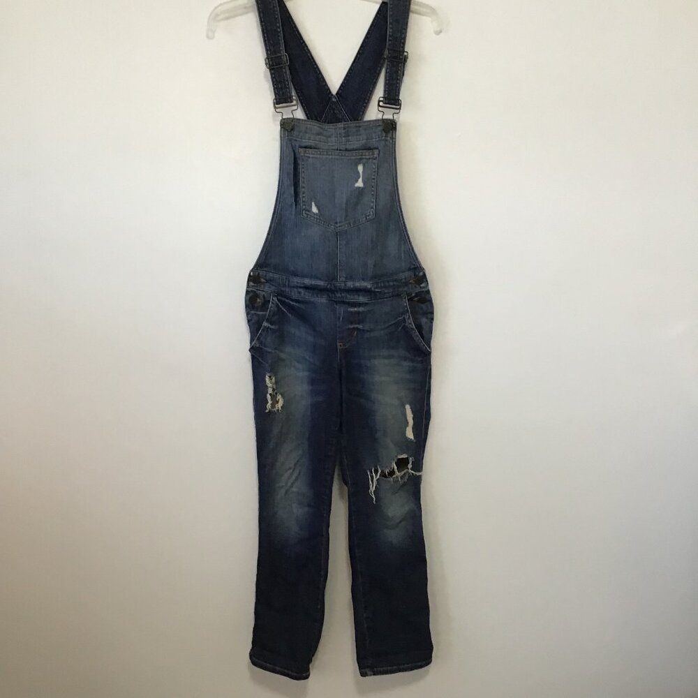 Vintage 90s Guess Destressed Denim Overalls Size 26